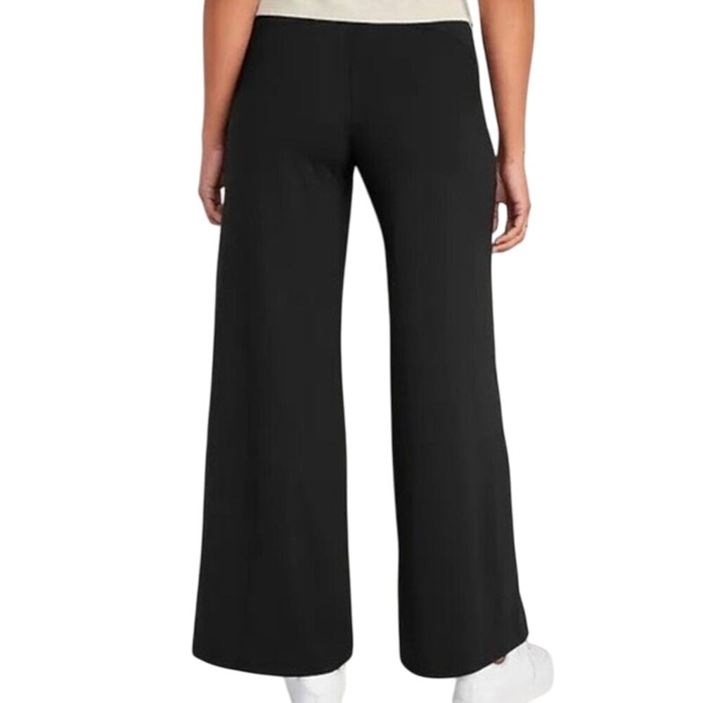 SOLD 💕NWT Old Navy High Waisted PowerSoft Wide Leg Pants in Black Jack Size M - Picture 8 of 15